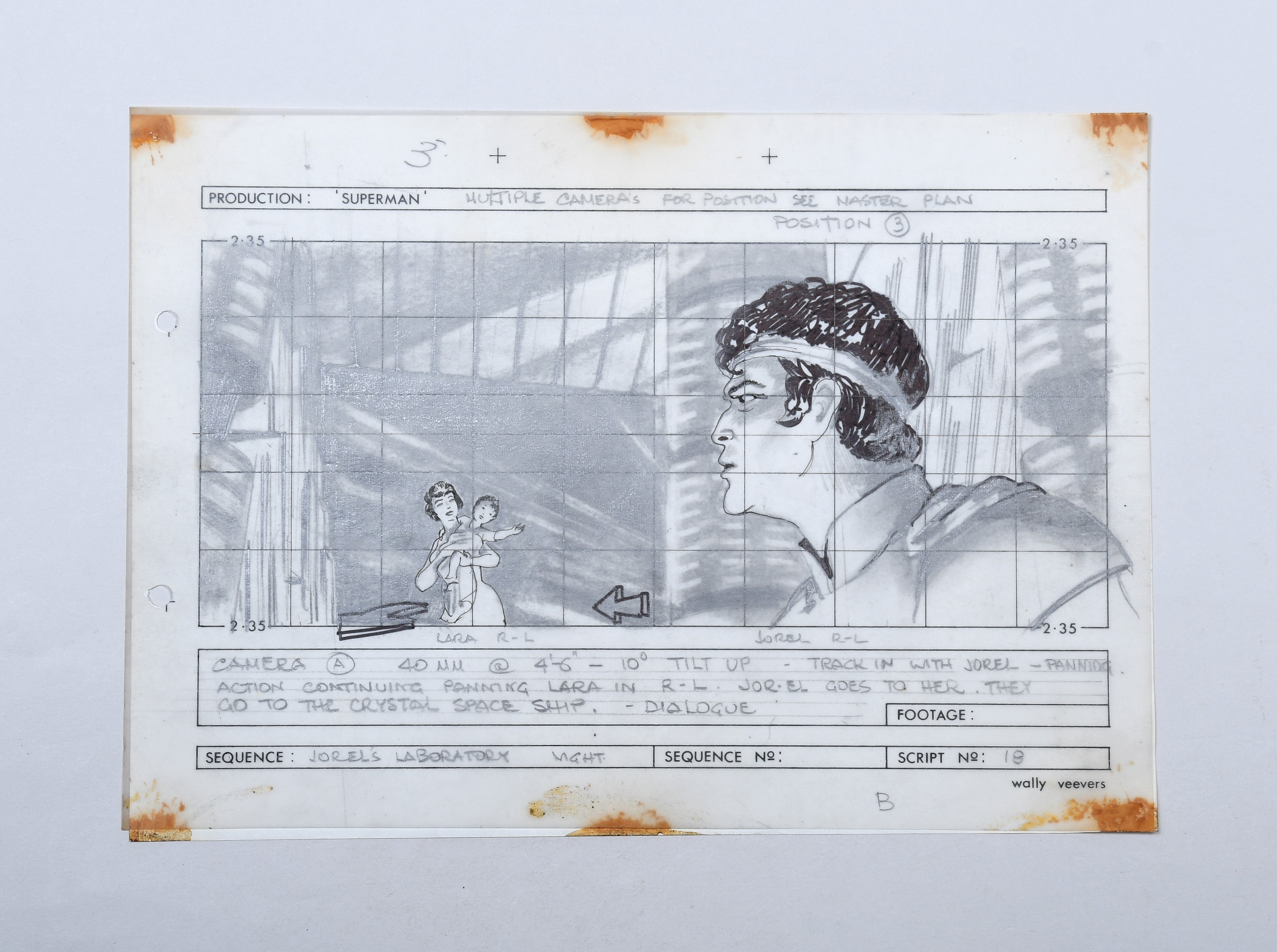 Superman: The Movie storyboards