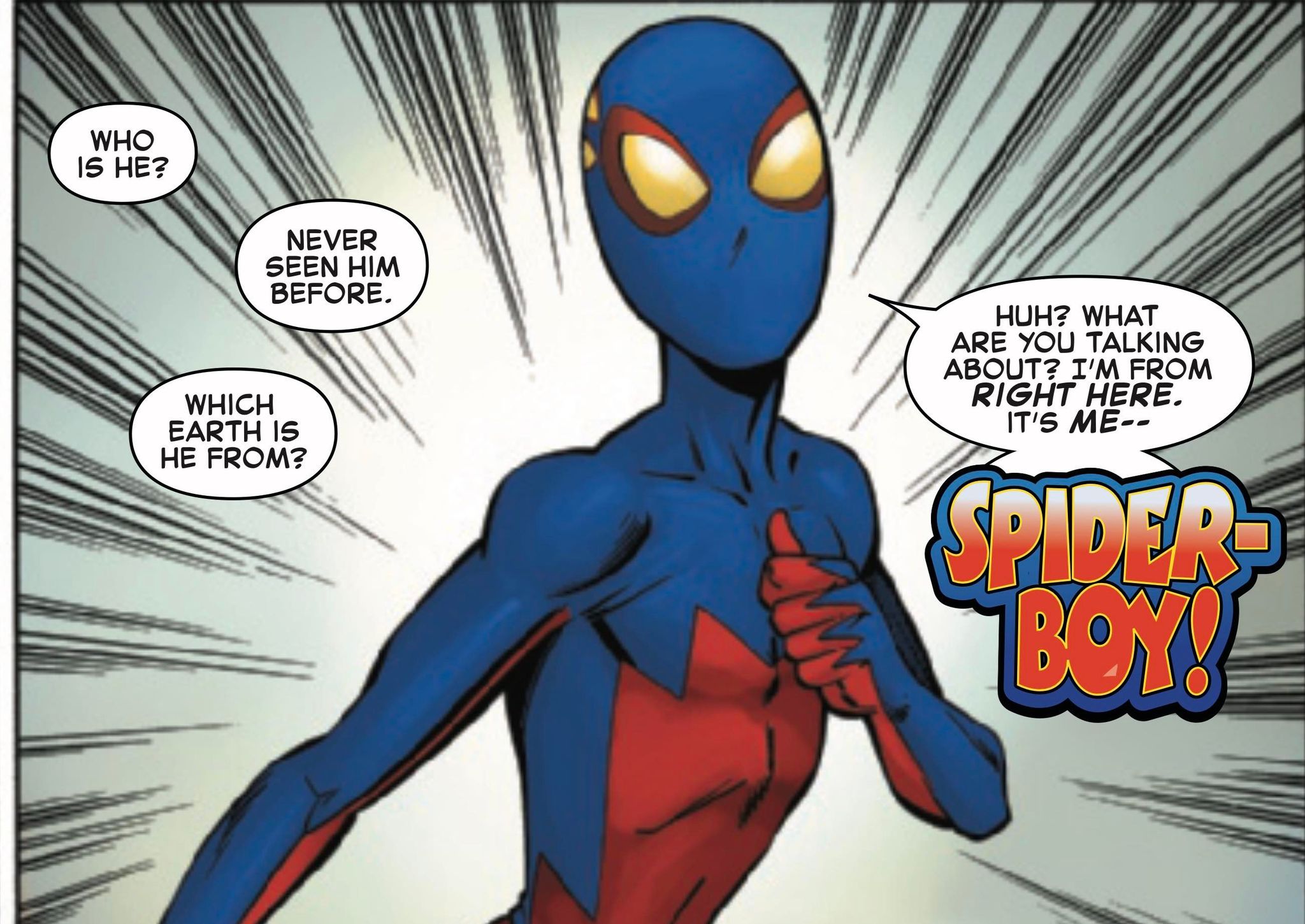 Spider-Boy's introduction (from Spider-Man #7)