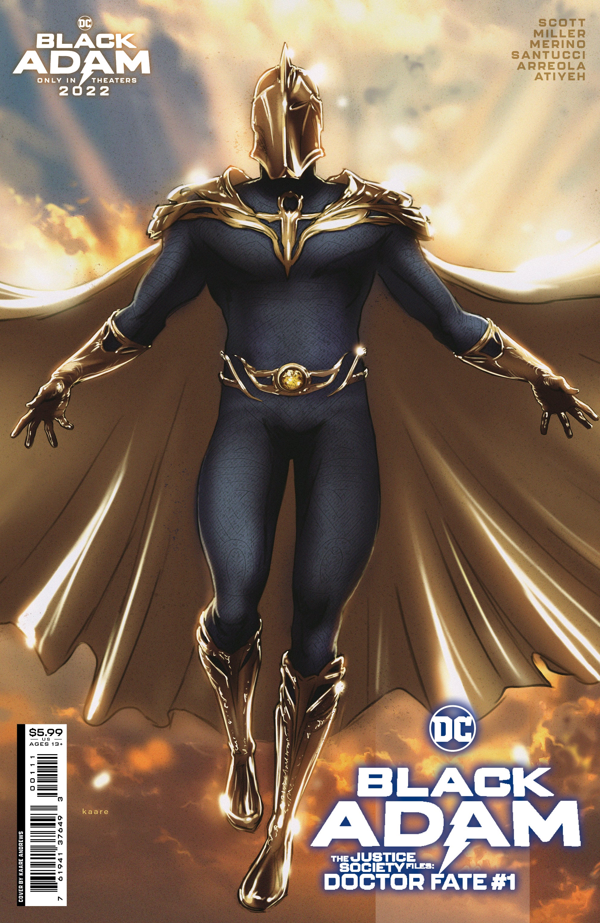 Black Adam – The Justice Society Files cover by Kaare Andrews