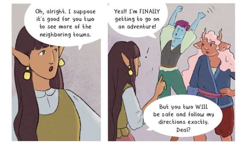 Cropped panels from Baker and the Bard