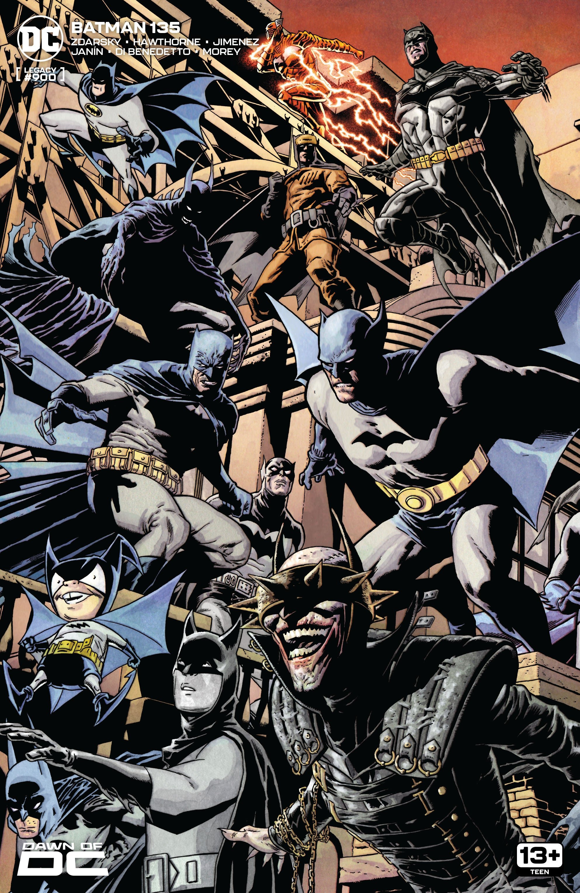 A multiverse of Batmen rally