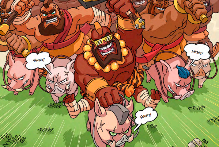 Cropped panel featuring hog riders riding hogs