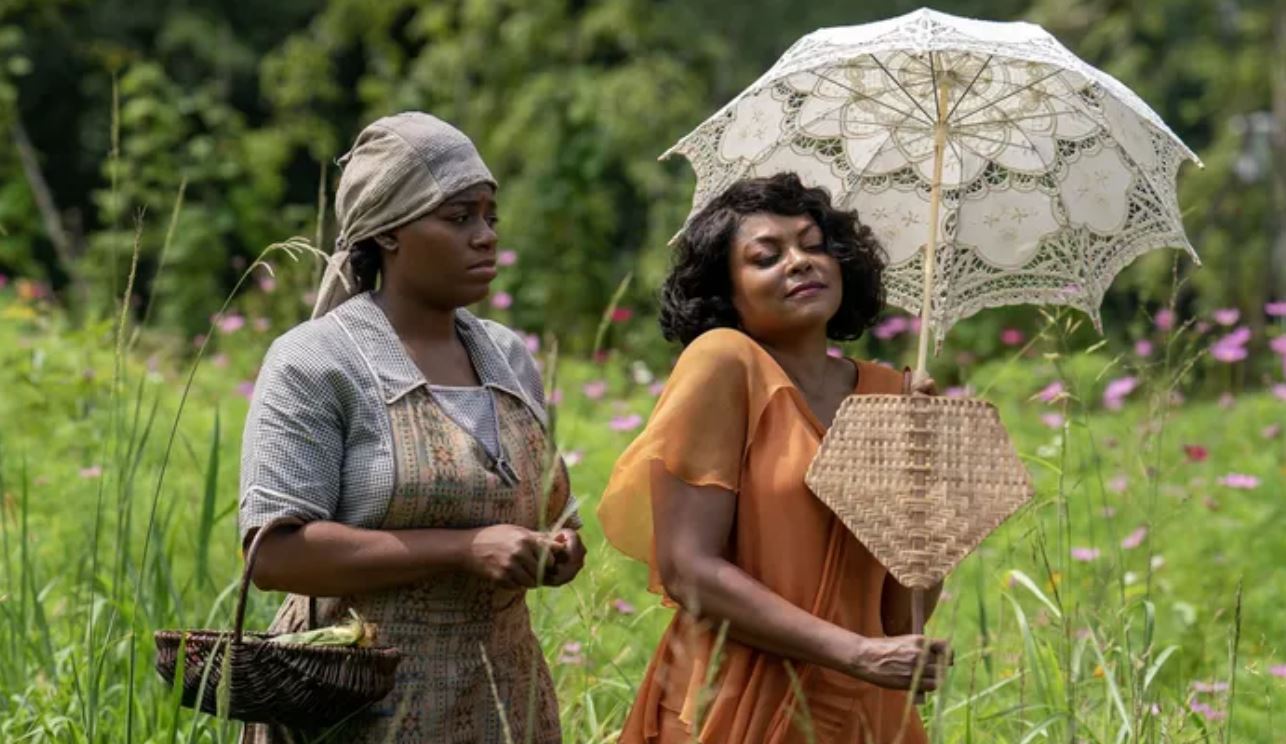 Fantasia and Taraji P Henson in The Color Purple