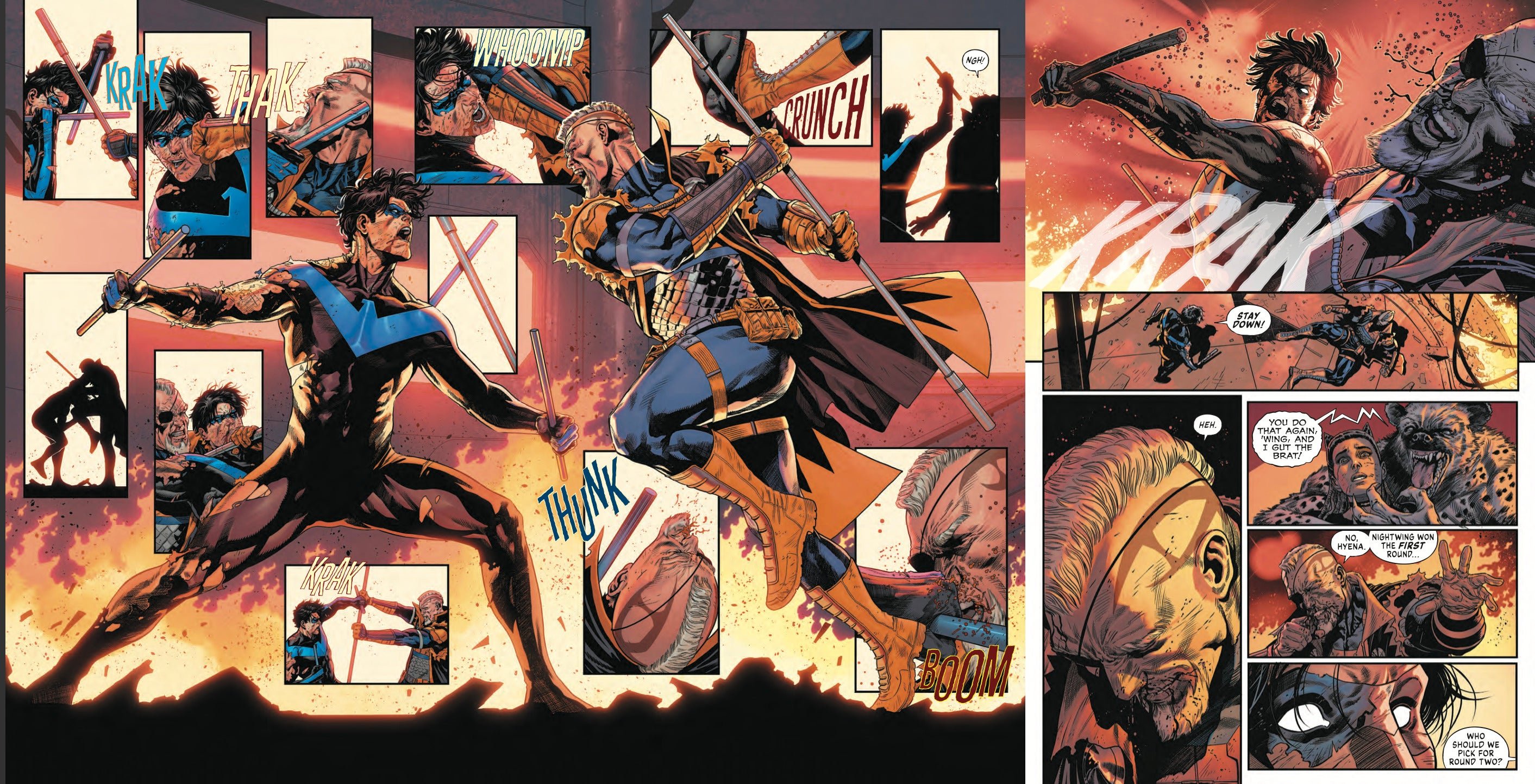 Dark Crisis #2 excerpt by artist Daniel Sampere, colorist Alejandro Sanchez, letterer Tom Napolitano