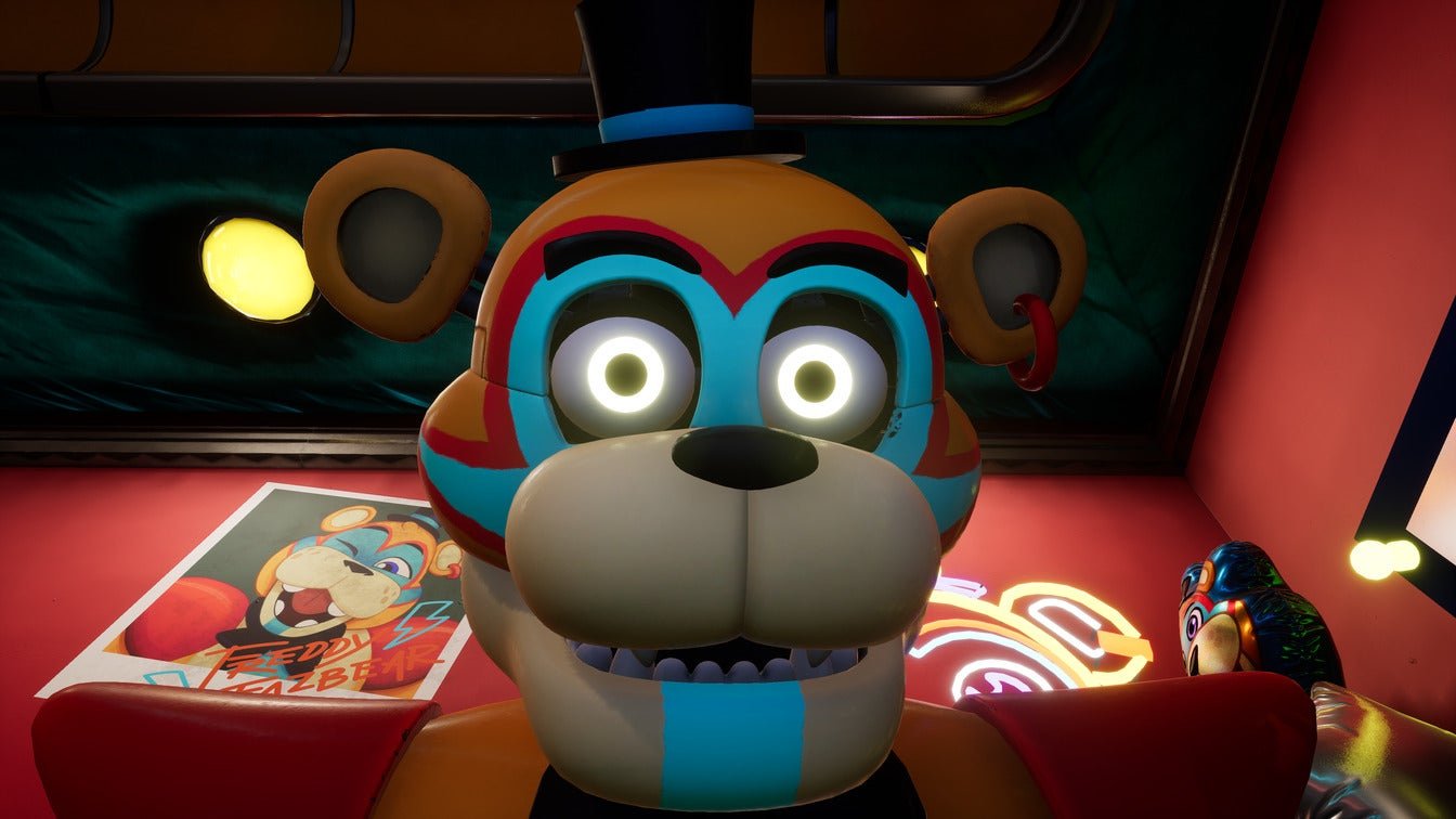 The new Freddy Fazbear smiles