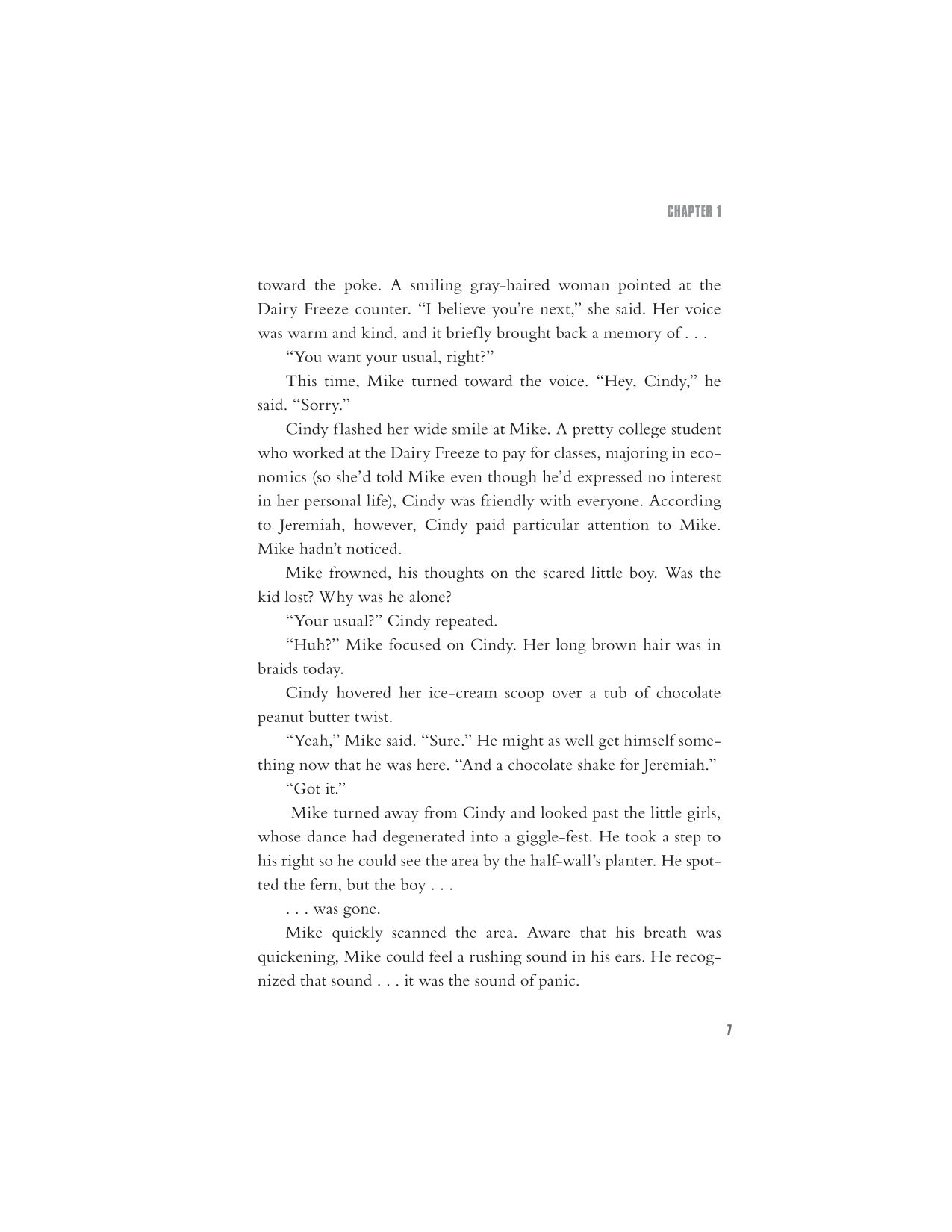 Interior novel page from Five Nights at Freddy's movie novelization