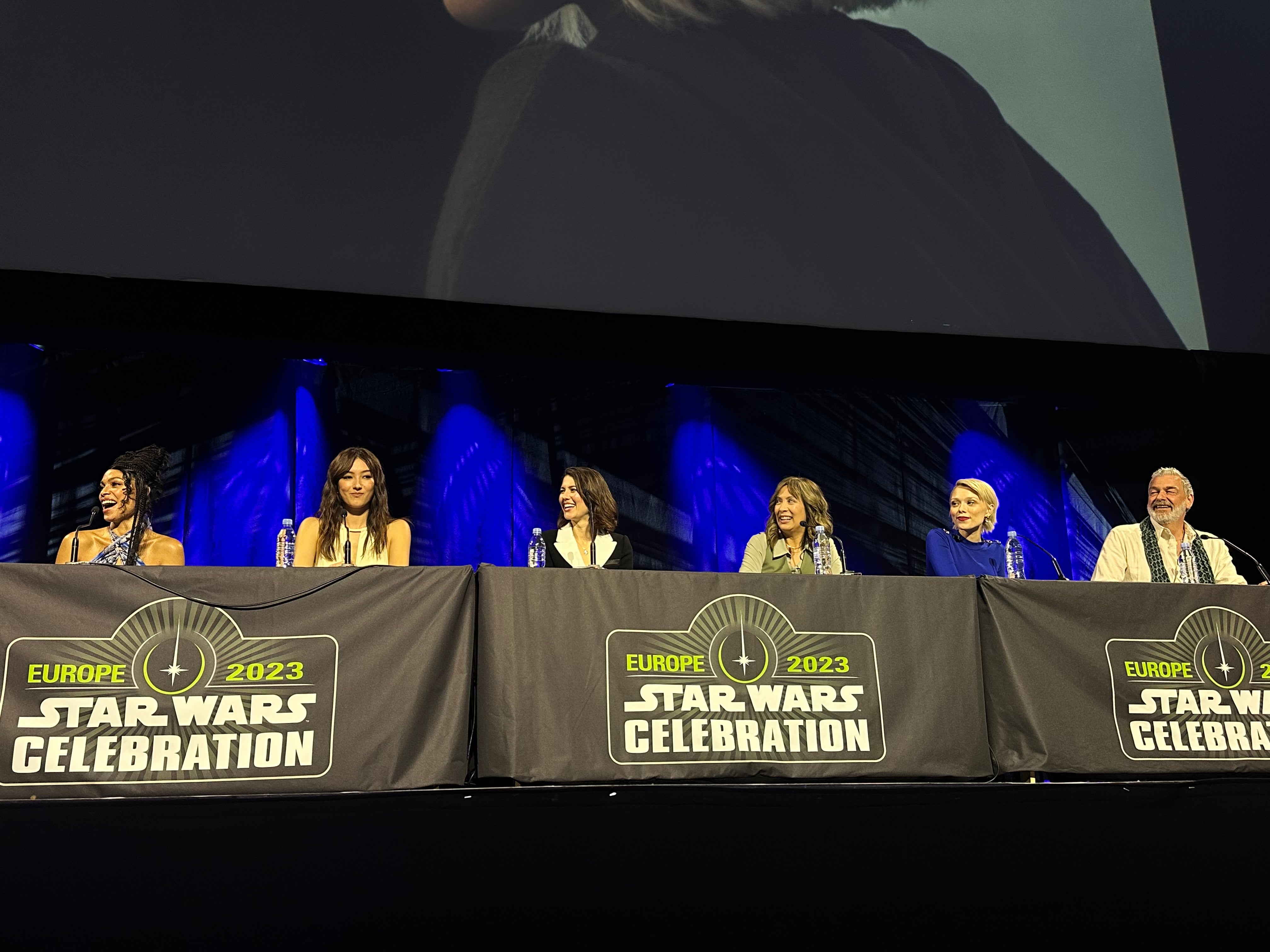 Photograph of Ahsoka panel at Star WArs Celebration