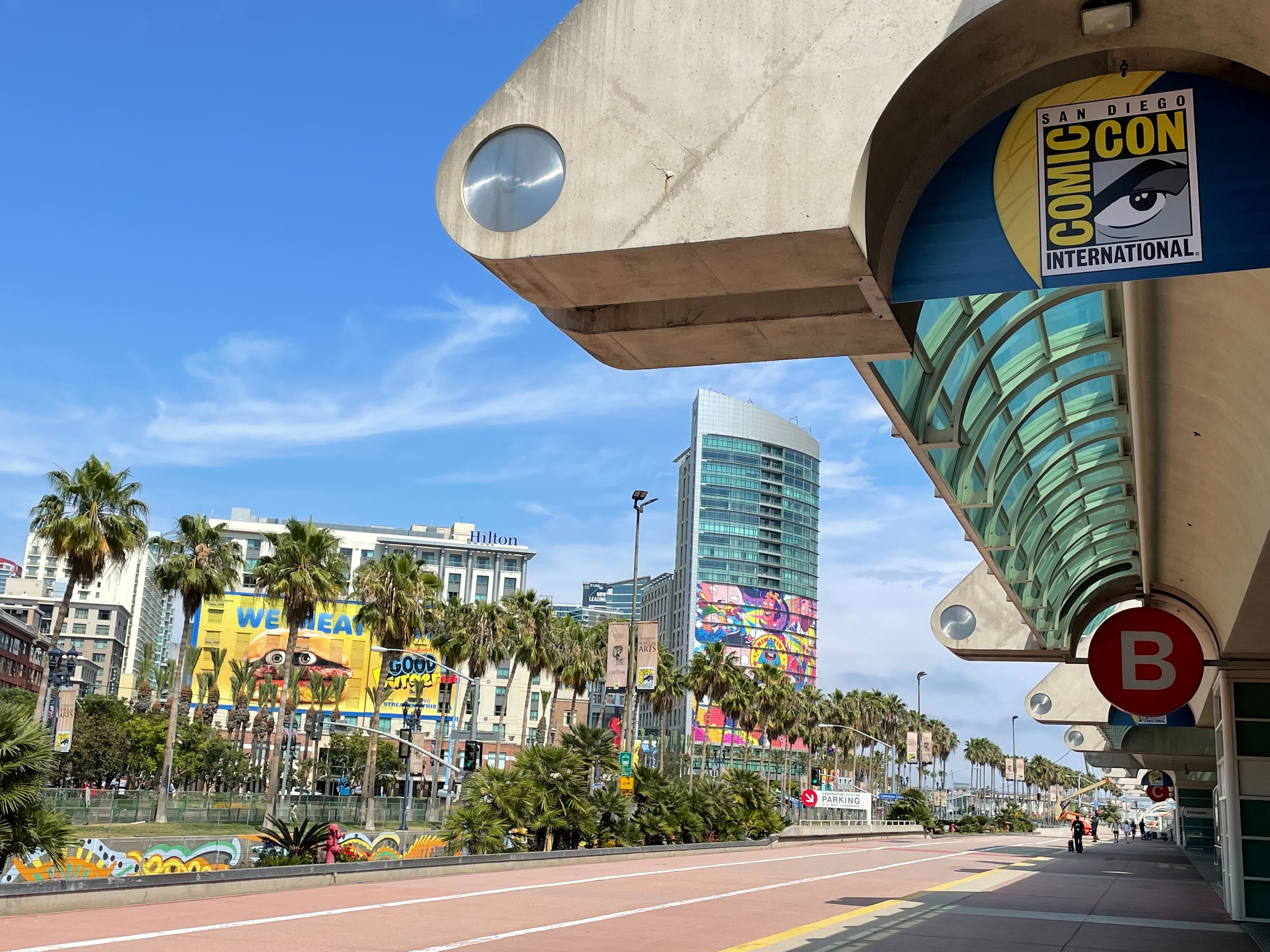 Exterior photographs of downtown San Diego and the San Diego Convention Center