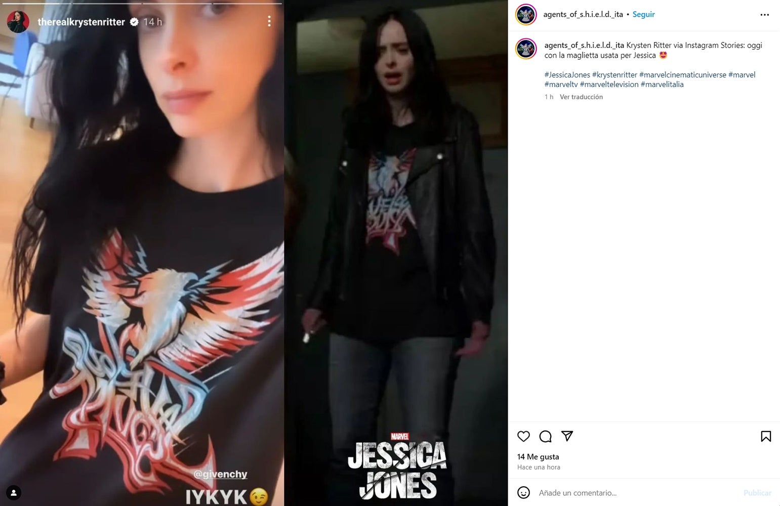 Krysten Ritter Jessica Jones IG tease