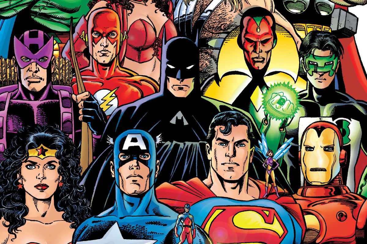 The Justice League and Avengers stand together