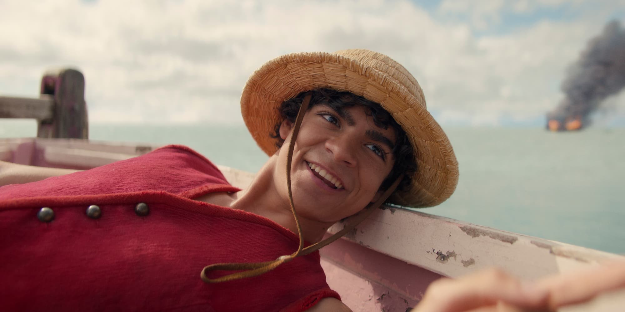 inaki Godoy smiling at Luffy in live action One Piece