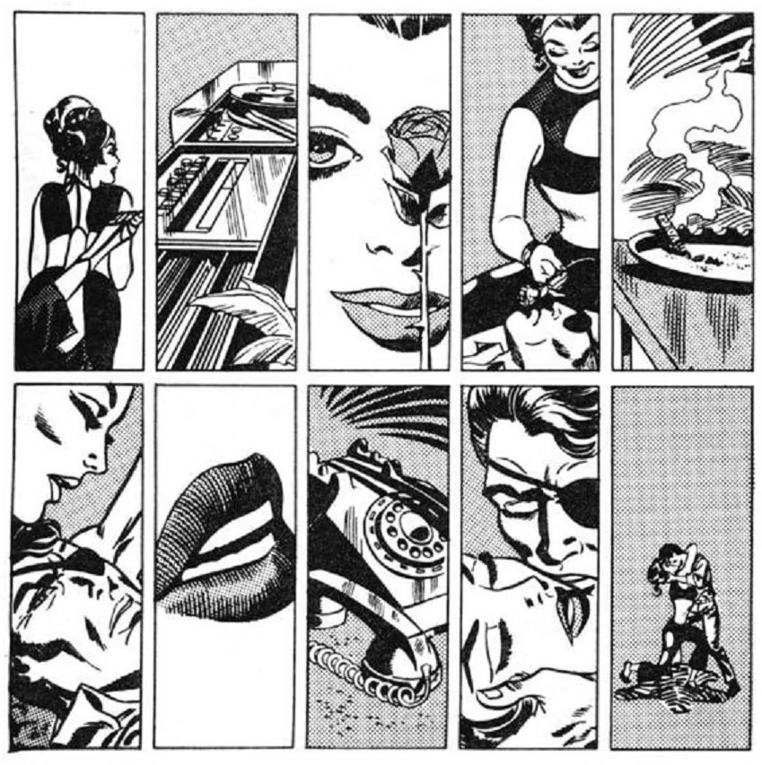 The original version of the seduction scene (art by Jim Steranko)