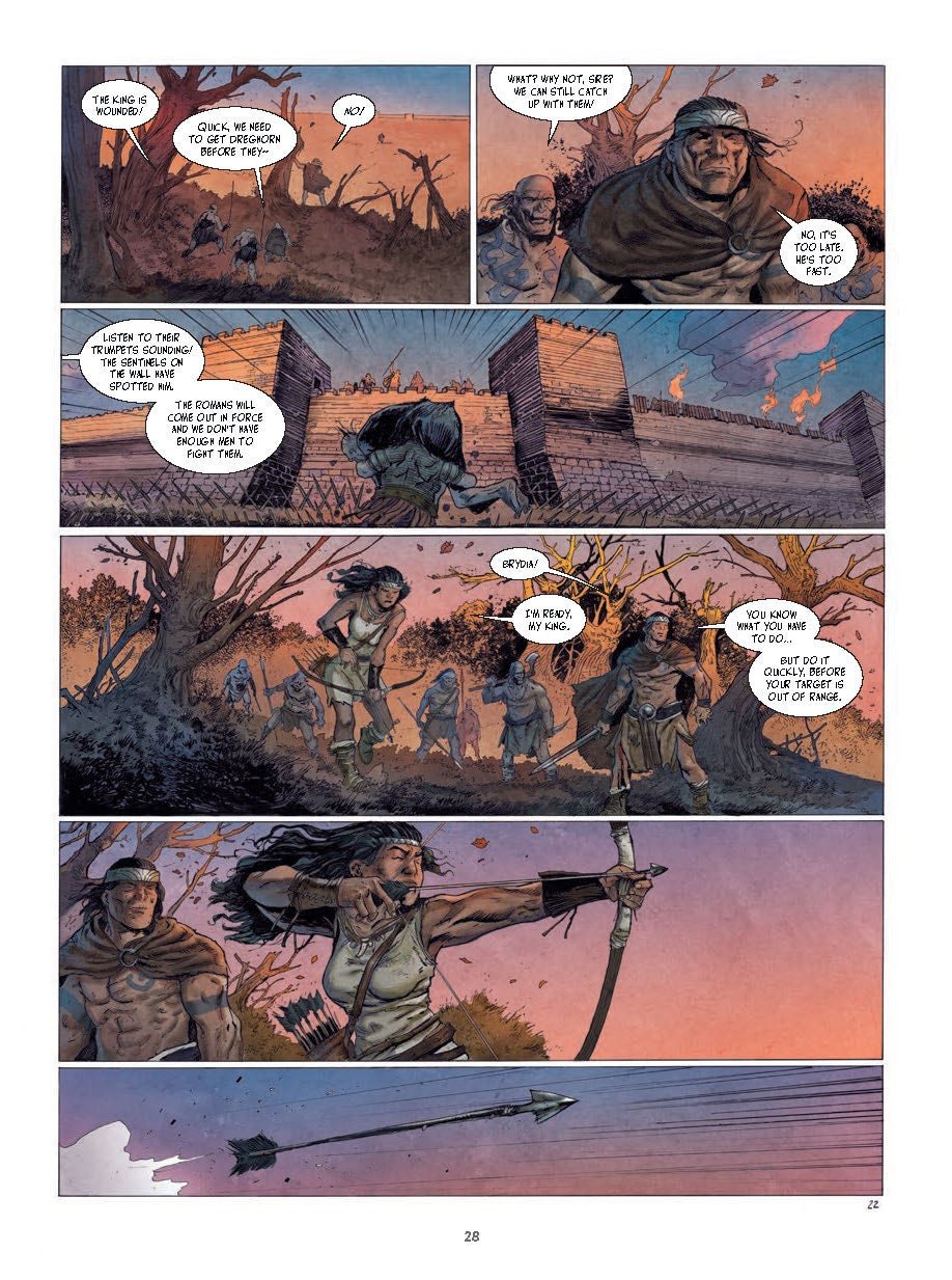 Interior comics pages in color from Shadows of Thule