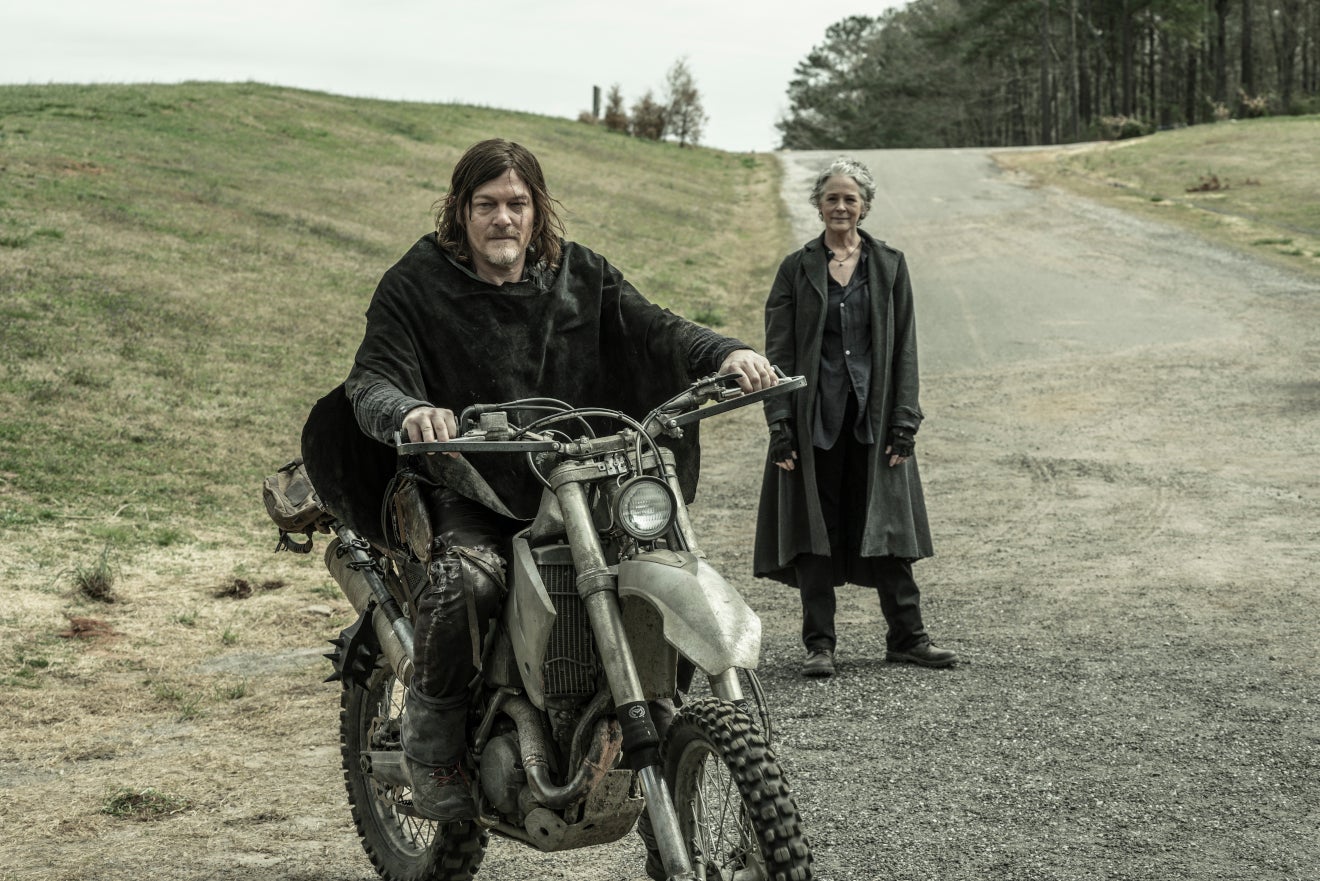 Norman Reedus as Daryl Dixon, Melissa McBride as Carol Peletier - The Walking Dead _ Season 11, Episode 24