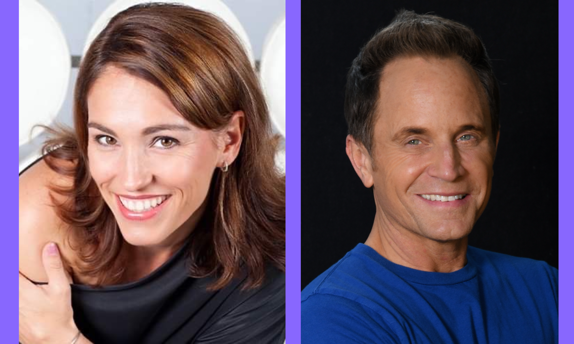 Amy Jo Johnson and David Yost