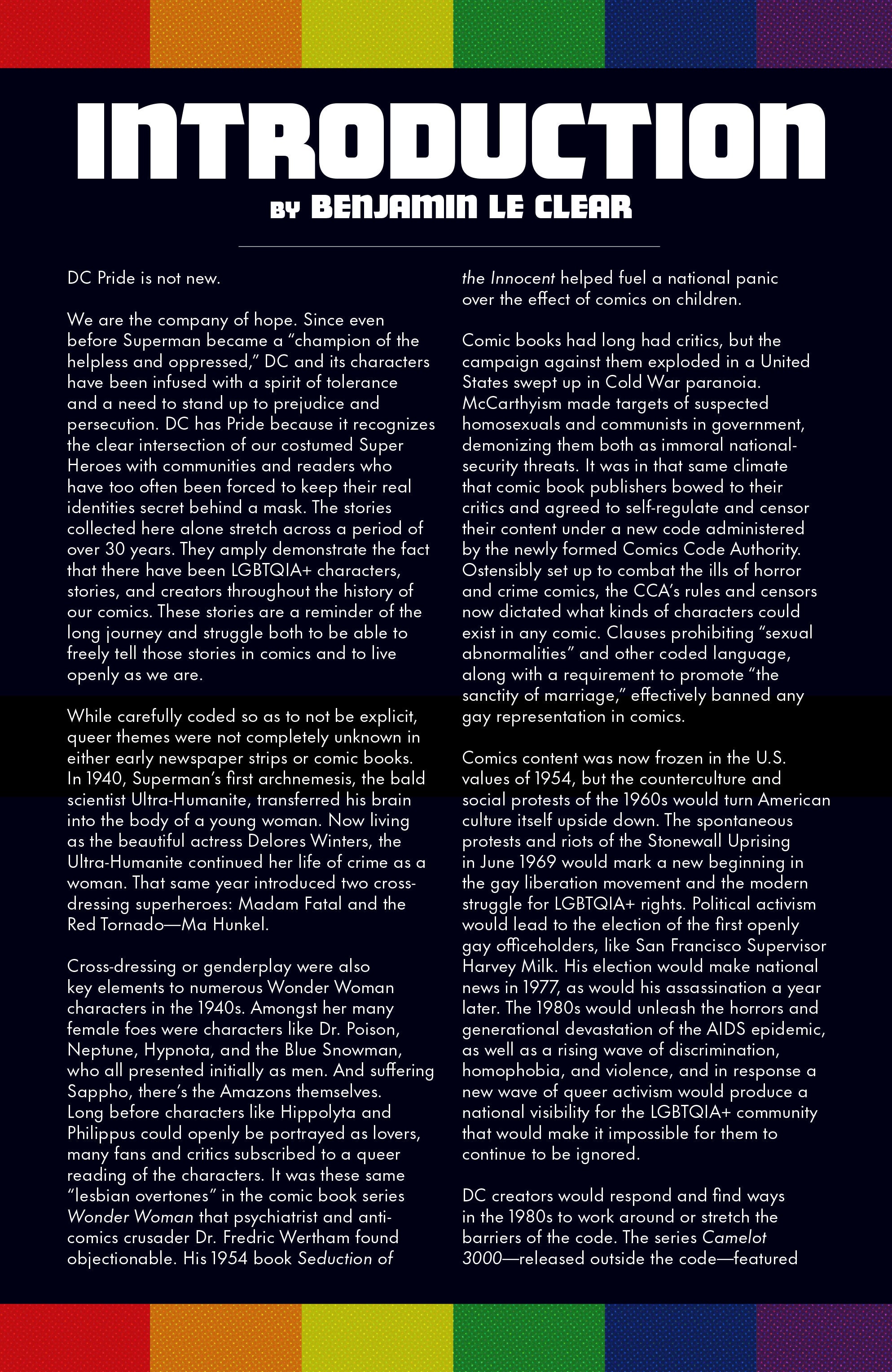 Introduction page for DC Pride Through the Years