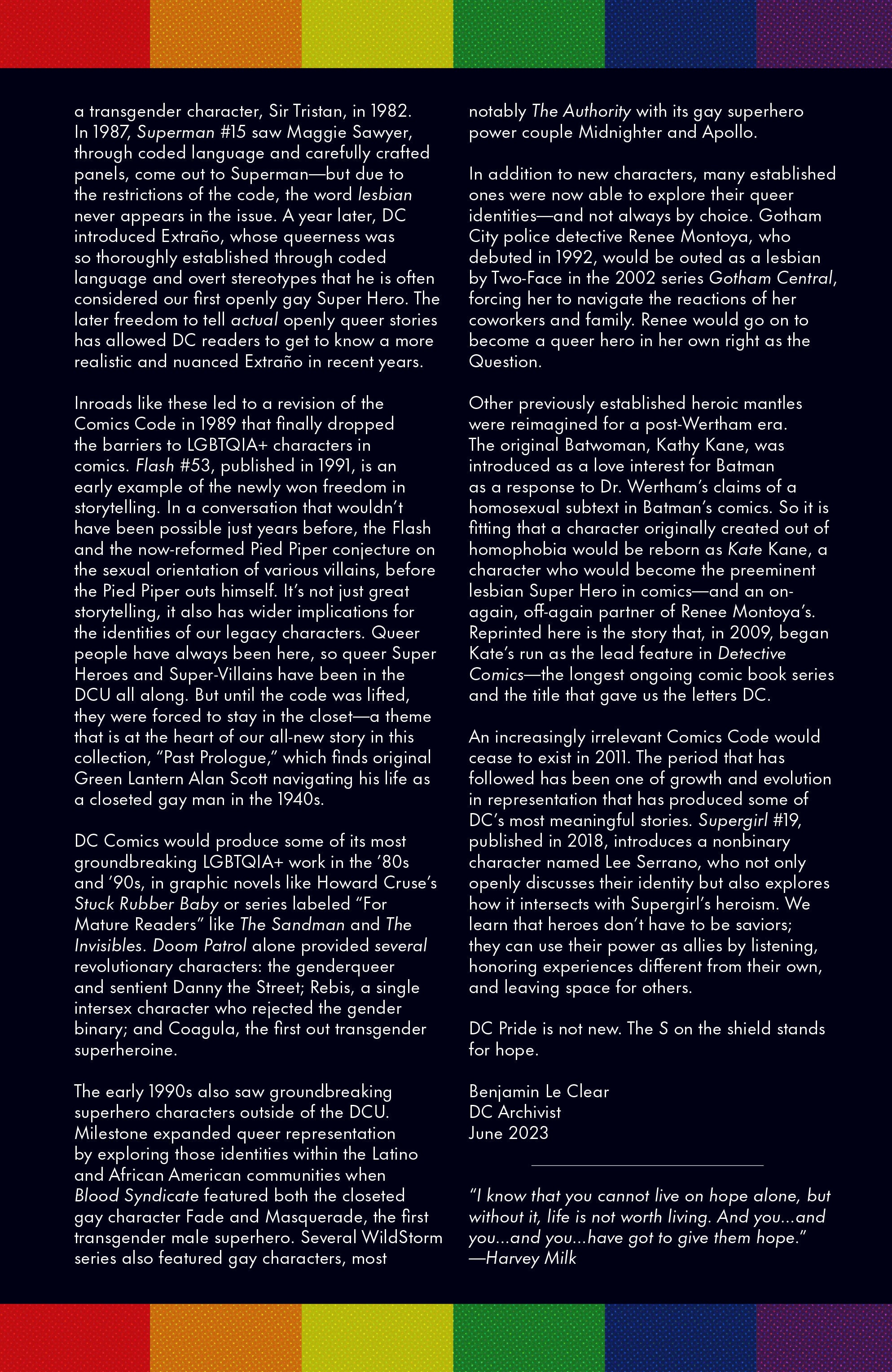 Introduction page for DC Pride Through the Years