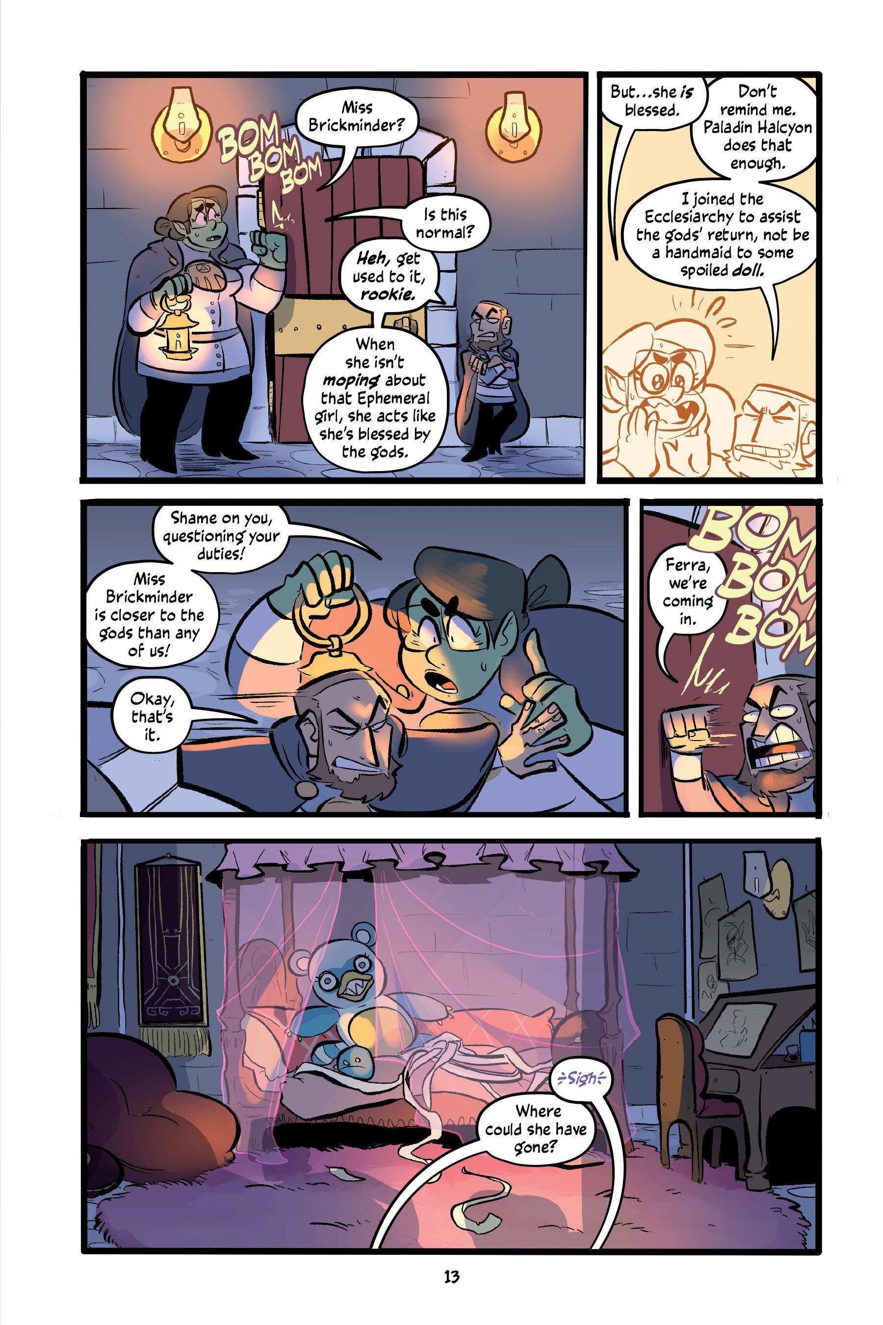 Internal comics page from The Pirate and the Porcelain Girl